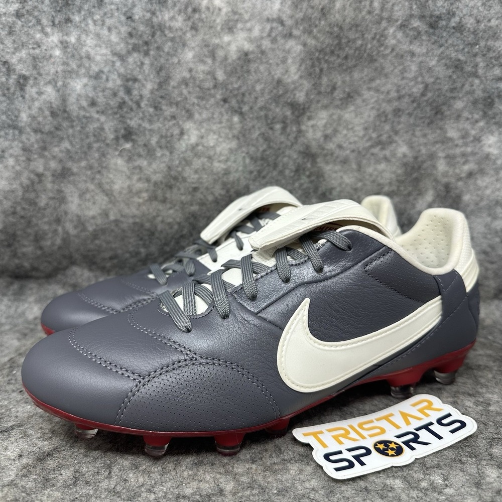 Nike Premier 3 FG Soccer Cleats Mens Size 7 Light Graphite Red HM0265-003